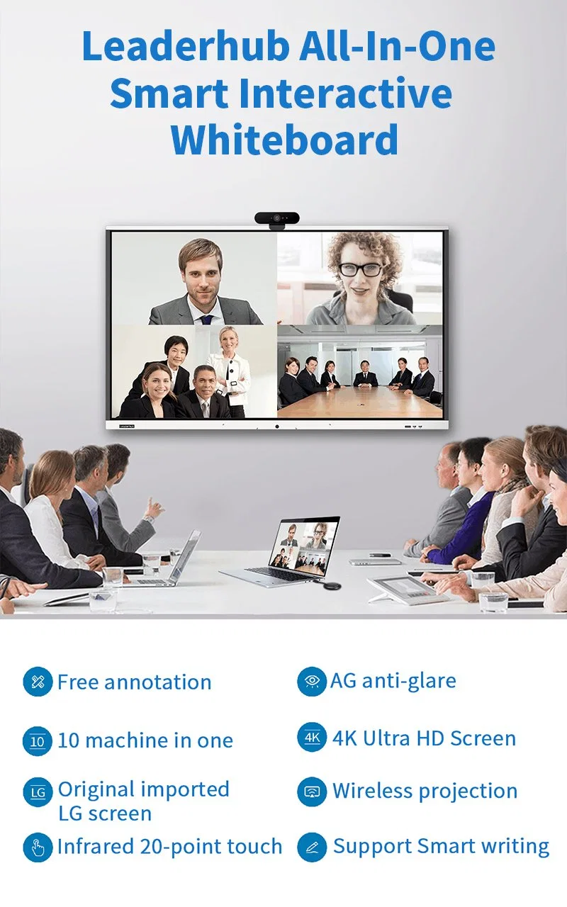 Multi Touch Screen 4K UHD Android OPS Smart TV Classroom LCD Interactive Whiteboard Manufacturers