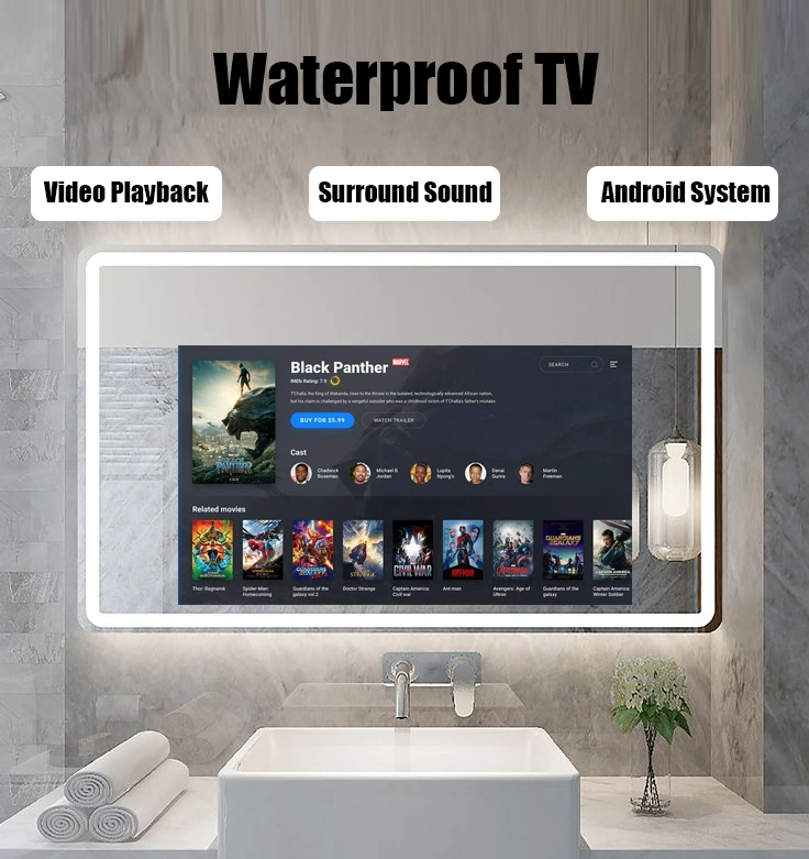 Wholesale 12 15 19 22 32 42 Inch 2K High Definition Android LED OLED TV Display Smart Waterproof Television for Bathroom