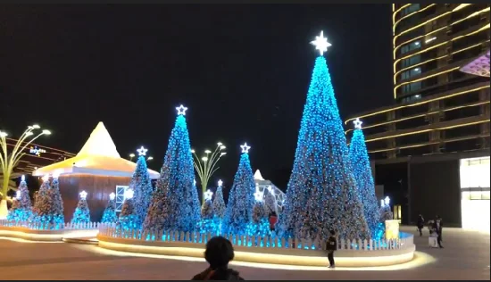 Artificial Spiral Outdoor Commercial Lighted Large Giant Christmas Tree for City Center Display